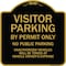 Signmission Designer Series-Visitor Parking By Permit Only No Public Parking, 18" x 18", BG-1818-9741 A-DES-BG-1818-9741 - alternate 1